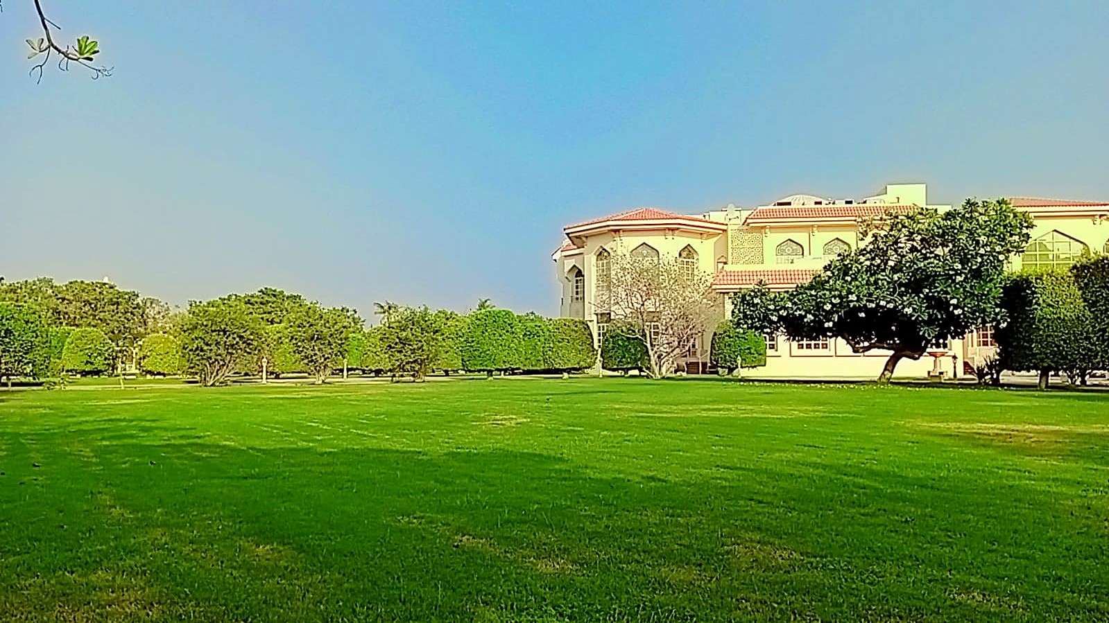 Palace grounds landscaping at Kalba Palace